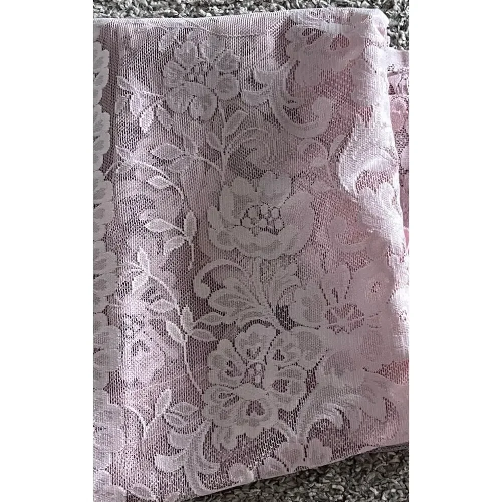 JCP Home Shari Mauve Pink Lace Floral 1 Piece ONLY Swag Valance 42